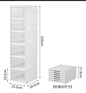 Organizador Zapatera De 6 niveles Plegable Acrílico